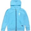Kid's Hoodies | Aviator Nation KIDS BOLT PRINT ZIP HOODIE - SKY // WHITE SKY//WHITE