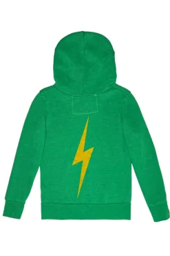 Kid's Hoodies | Aviator Nation KIDS BOLT PRINT ZIP HOODIE - KELLY GREEN KELLYGREEN