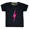 Kid's Tees | Aviator Nation KID'S  BOLT TEE - BLACK // NEON PINK BLACK//NEONPINK