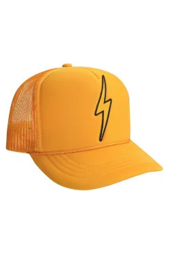 Kid's Trucker Hats | Aviator Nation KID'S BOLT VINTAGE TRUCKER HAT theperfectpairing!Allofourproductsgothroughanintensebreaking-downprocessthatgivesthemavintagefeelyou'lllovebecauseit'sbrokeninfromdayoneofwearingit.Allofourkid'shatsareadjustableandsmallerthantheadulthats.