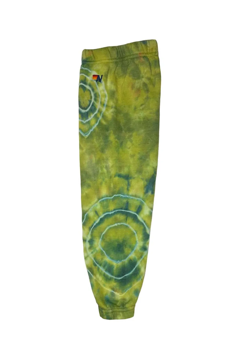 Kid's Sweatpants | Aviator Nation KID'S HAND DYED SWEATPANTS - TIE DYE GREEN YELLOW TIEDYEGREENYELLOW