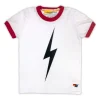 Kid's Tees | Aviator Nation KID'S RINGER  BOLT TEE - WHITE // RED WHITE//RED