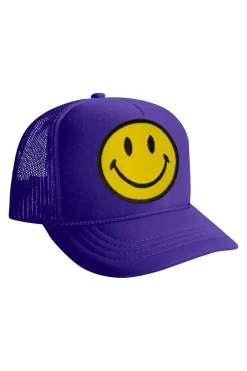 Kid's Trucker Hats | Aviator Nation KID'S SMILEY VINTAGE TRUCKER HAT