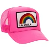 Trucker Hats | Trucker Hats | Aviator Nation LA JOLLA RAINBOW VINTAGE TRUCKER HAT