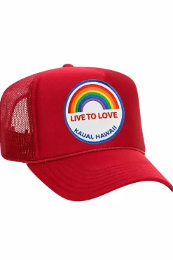 Trucker Hats | Trucker Hats | Aviator Nation LIVE TO LOVE VINTAGE TRUCKER HAT {{threshold-message}}
