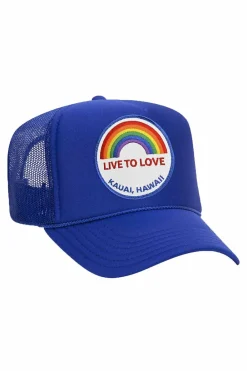Trucker Hats | Trucker Hats | Aviator Nation LIVE TO LOVE VINTAGE TRUCKER HAT {{threshold-message}}