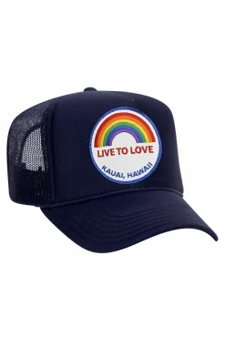 Trucker Hats | Trucker Hats | Aviator Nation LIVE TO LOVE VINTAGE TRUCKER HAT {{threshold-message}}