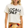 Boyfriend Tees | Tees | Aviator Nation LOCALS ONLY BOYFRIEND TEE - VINTAGE WHITE VINTAGEWHITE