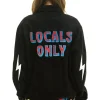 Denim | Denim | Aviator Nation LOCALS ONLY OVERSIZED CONCERT DENIM JACKET - VINTAGE BLACK VINTAGEBLACK