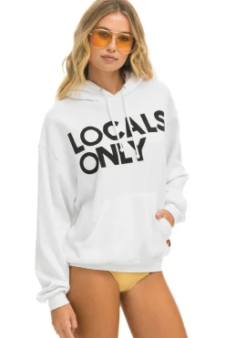 Hoodies | Hoodies | Aviator Nation LOCALS ONLY RELAXED PULLOVER HOODIE - WHITE