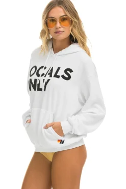 Hoodies | Hoodies | Aviator Nation LOCALS ONLY RELAXED PULLOVER HOODIE - WHITE