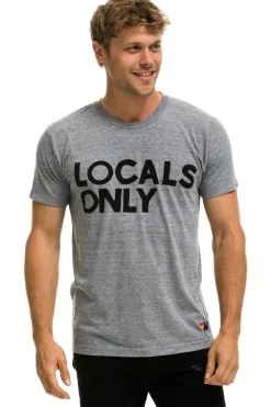 Tees | Tees | Aviator Nation LOCALS ONLY TEE - HEATHER GREY HEATHERGREY