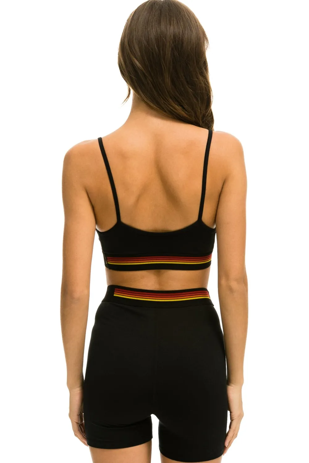Activewear | Activewear | Aviator Nation LOGO 4 INCH HI-RISE BIKER SHORT - BLACK