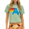 Boyfriend Tees | Tees | Aviator Nation LOGO BOYFRIEND TEE - SAGE