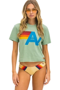 Boyfriend Tees | Tees | Aviator Nation LOGO BOYFRIEND TEE - SAGE