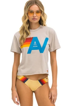 Boyfriend Tees | Tees | Aviator Nation LOGO BOYFRIEND TEE - SAND