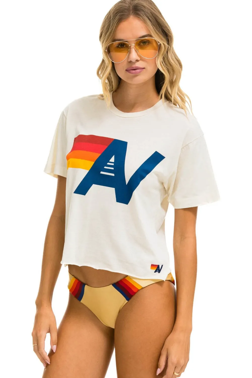 Boyfriend Tees | Tees | Aviator Nation LOGO BOYFRIEND TEE - VINTAGE WHITE VINTAGEWHITE