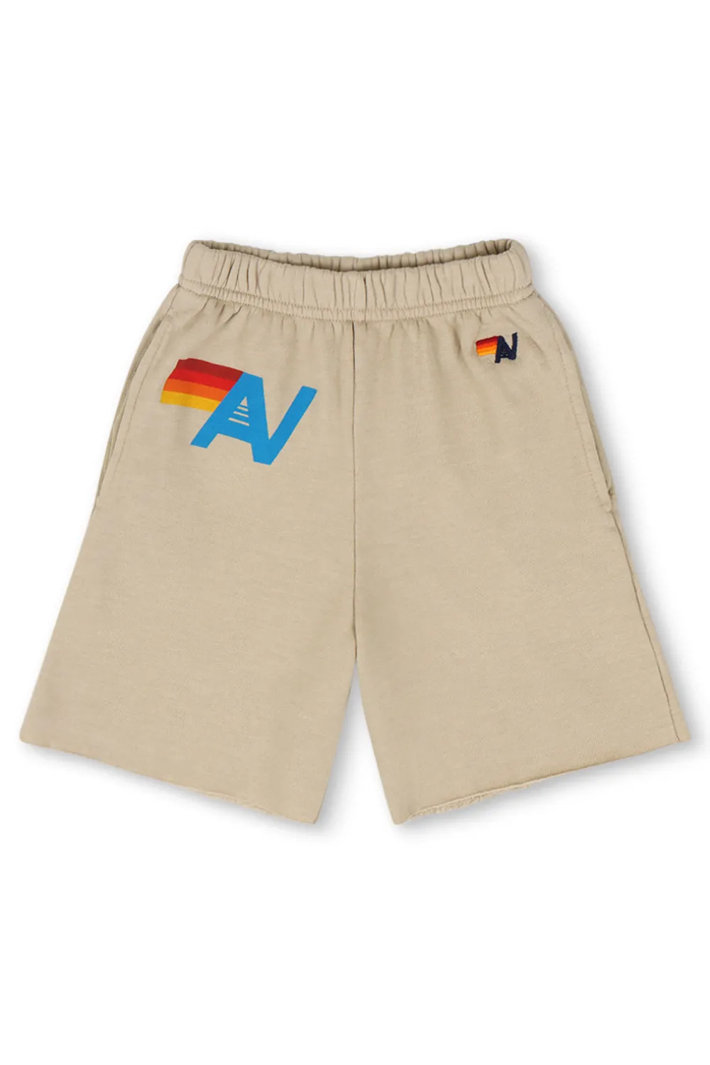 Kid's Shorts | Aviator Nation LOGO KIDS SWEATSHORTS - SAND