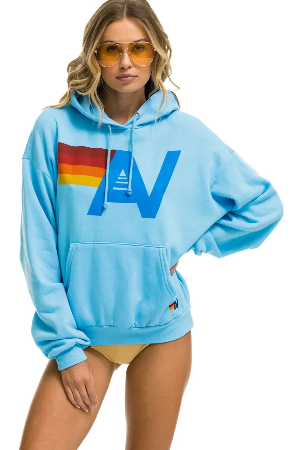 Hoodies | Hoodies | Aviator Nation LOGO PULLOVER RELAXED HOODIE - SKY