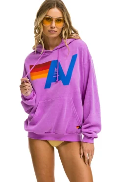 Hoodies | Hoodies | Aviator Nation LOGO PULLOVER RELAXED HOODIE - NEON PURPLE NEONPURPLE