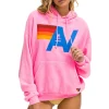 Hoodies | Hoodies | Aviator Nation LOGO PULLOVER RELAXED HOODIE - NEON PINK NEONPINK