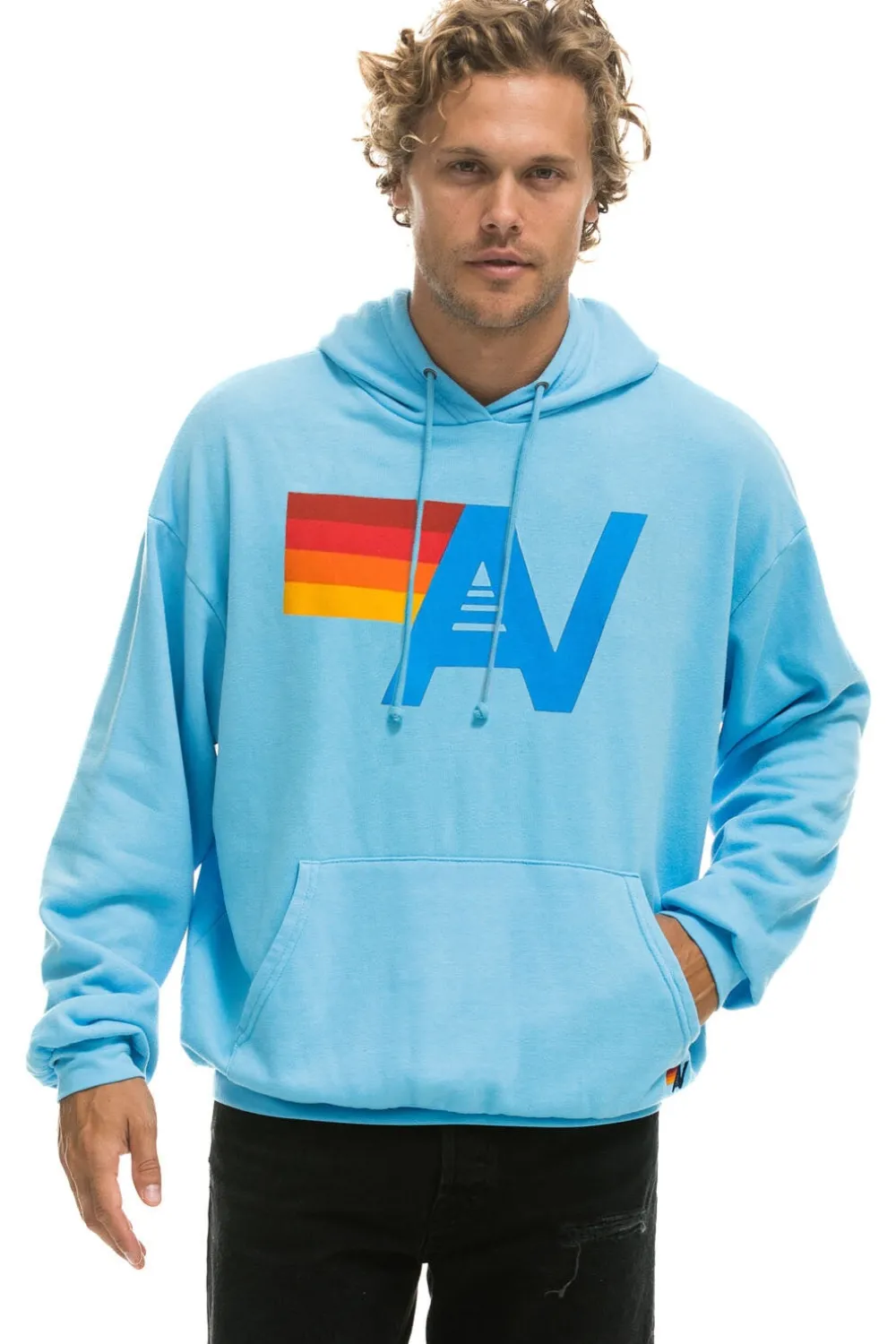 Hoodies | Hoodies | Aviator Nation LOGO PULLOVER RELAXED HOODIE - SKY