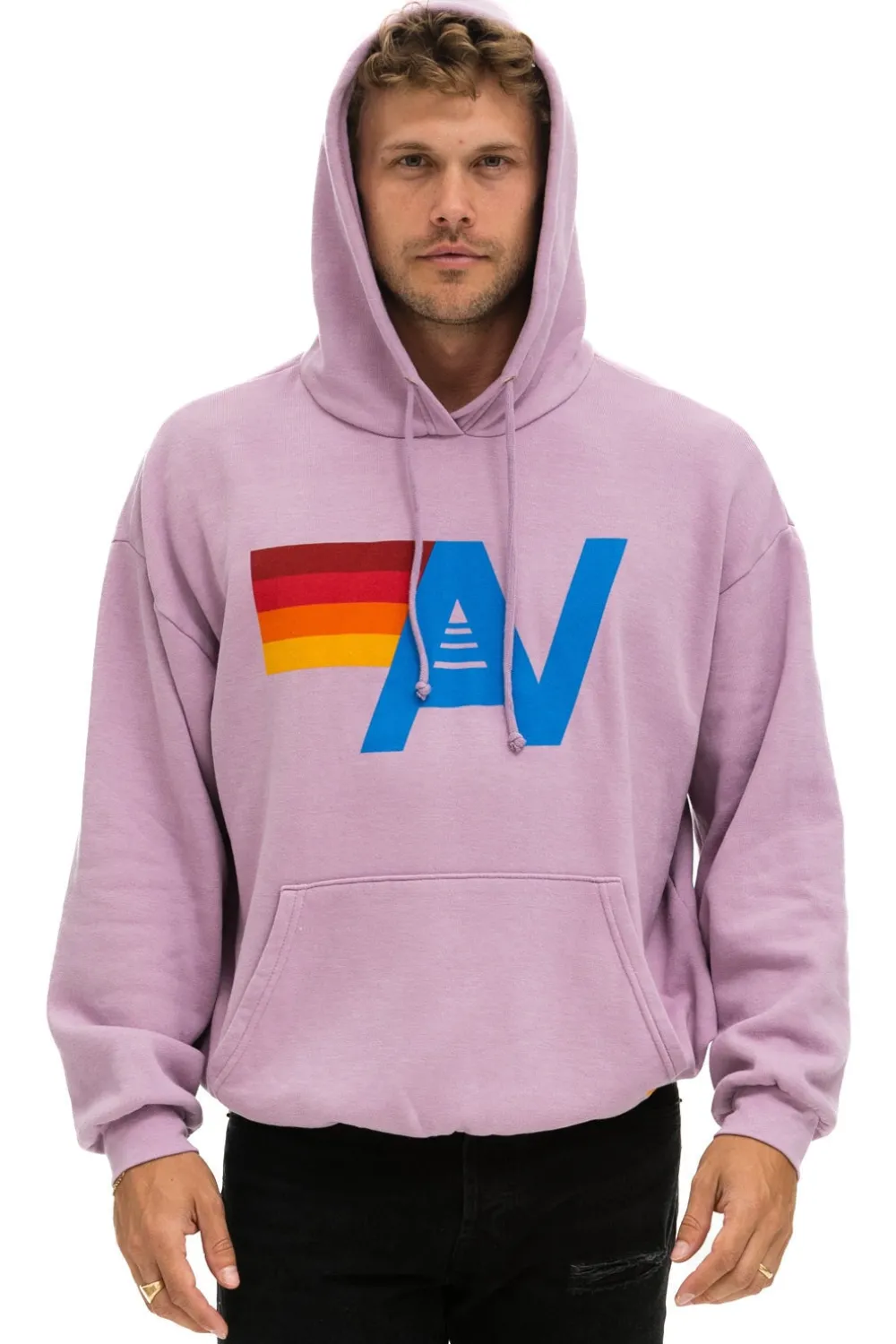 Hoodies | Hoodies | Aviator Nation LOGO PULLOVER RELAXED HOODIE - MAUVE
