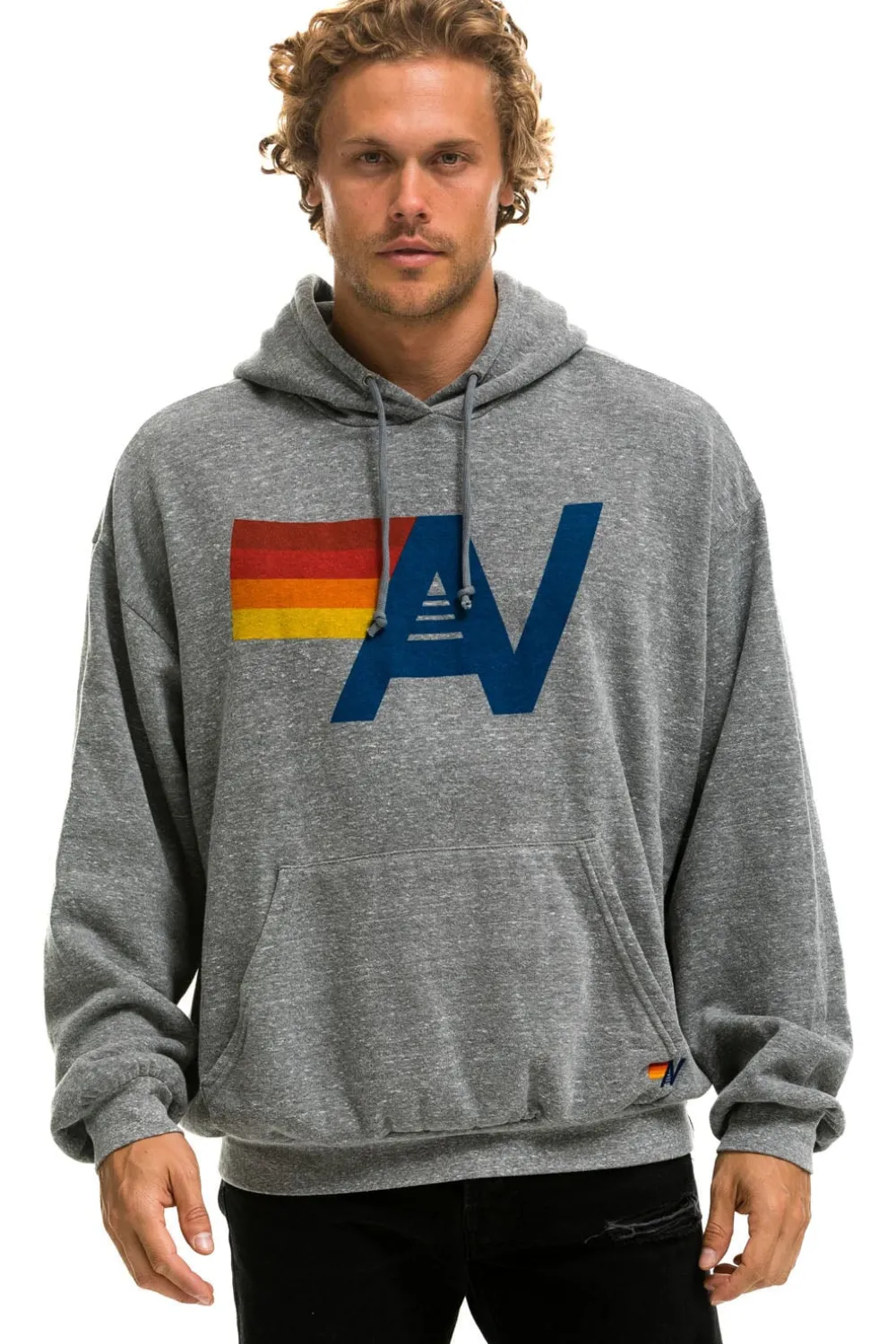 Hoodies | Hoodies | Aviator Nation LOGO PULLOVER RELAXED HOODIE - HEATHER GREY HEATHERGREY