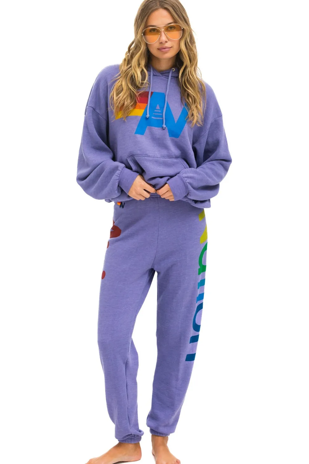 Hoodies | Hoodies | Aviator Nation LOGO PULLOVER RELAXED HOODIE - LAVENDER