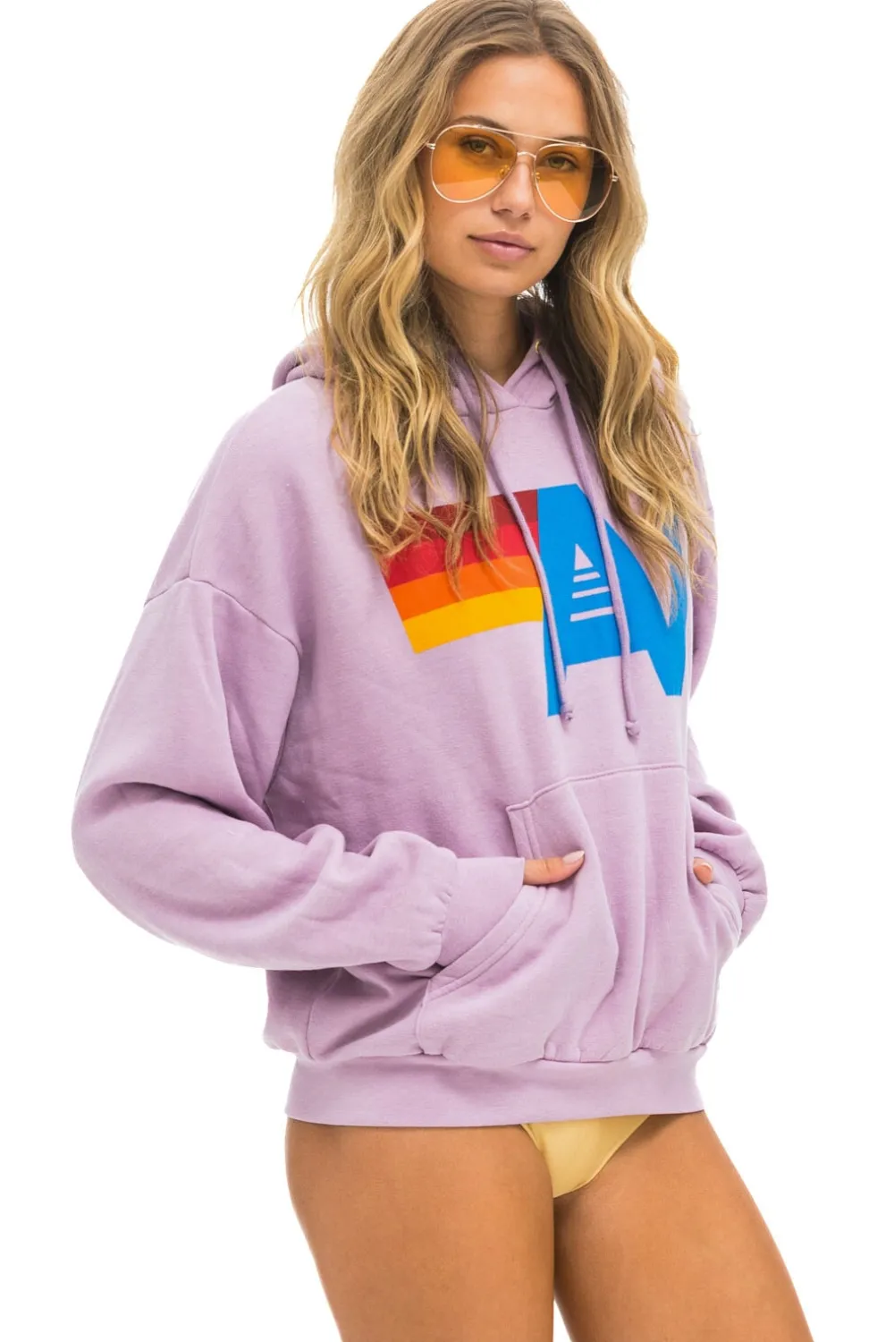 Hoodies | Hoodies | Aviator Nation LOGO PULLOVER RELAXED HOODIE - MAUVE