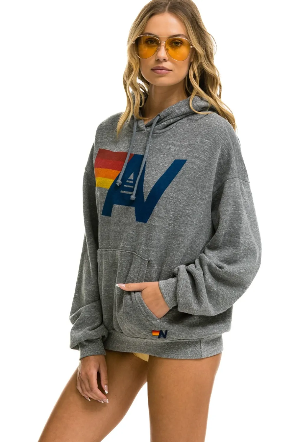 Hoodies | Hoodies | Aviator Nation LOGO PULLOVER RELAXED HOODIE - HEATHER GREY HEATHERGREY