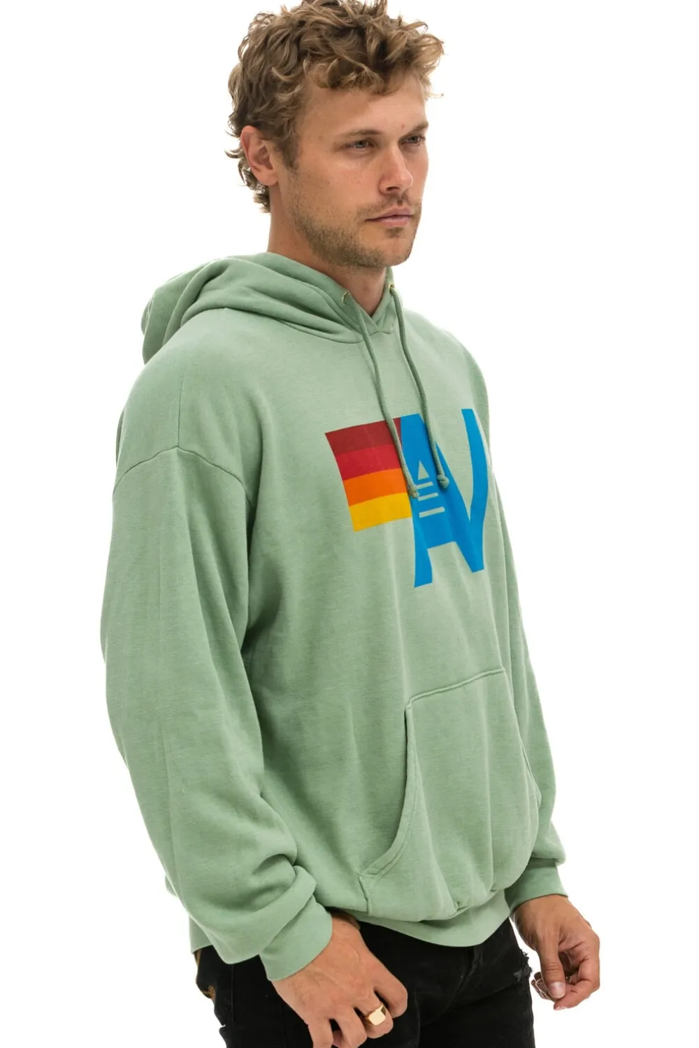 Hoodies | Hoodies | Aviator Nation LOGO PULLOVER RELAXED HOODIE - SAGE