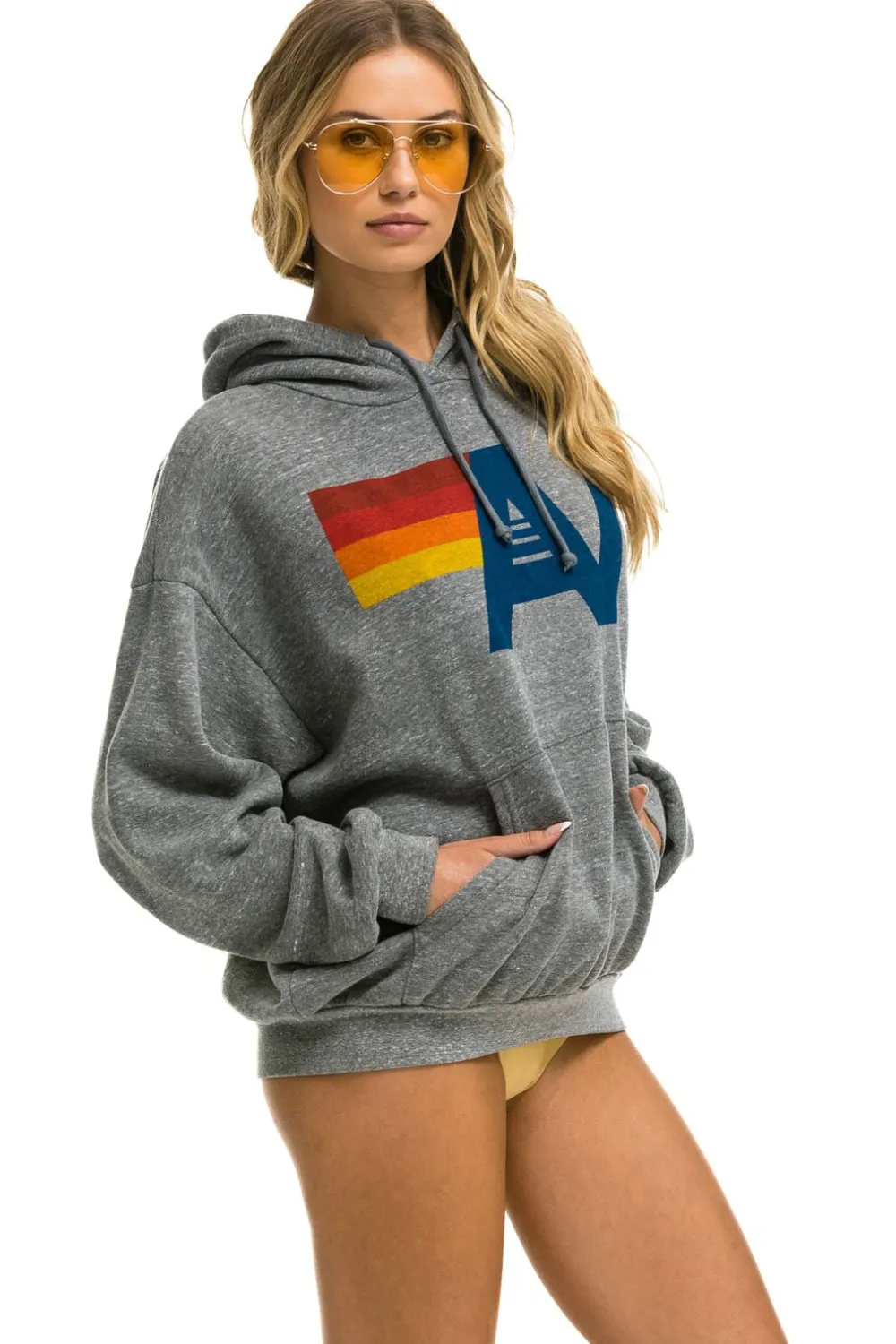 Hoodies | Hoodies | Aviator Nation LOGO PULLOVER RELAXED HOODIE - HEATHER GREY HEATHERGREY
