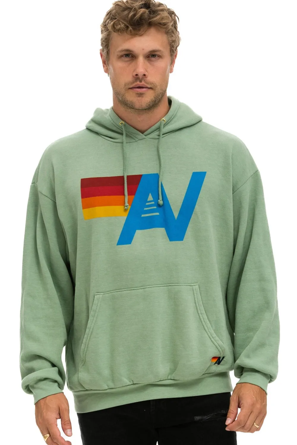 Hoodies | Hoodies | Aviator Nation LOGO PULLOVER RELAXED HOODIE - SAGE