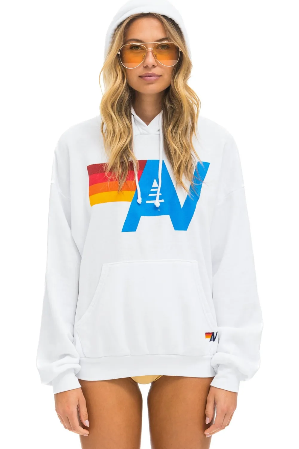 Hoodies | Hoodies | Aviator Nation LOGO PULLOVER RELAXED HOODIE - WHITE
