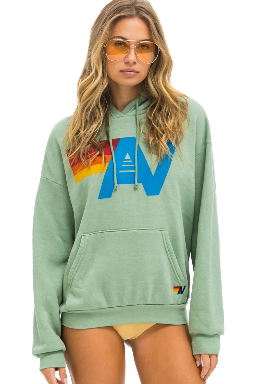 Hoodies | Hoodies | Aviator Nation LOGO PULLOVER RELAXED HOODIE - SAGE
