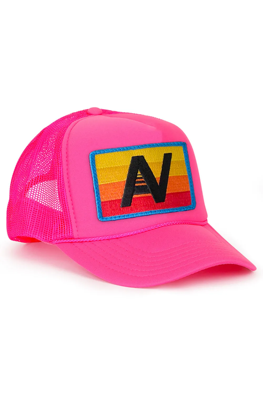 Trucker Hats | Trucker Hats | Aviator Nation LOGO RAINBOW VINTAGE TRUCKER HAT theperfectpairing!Allofourproductsgothroughanintensebreaking-downprocessthatgivesthemavintagefeelyou'lllovebecauseit'sbrokeninfromdayoneofwearingit.Allofourhatsareadjustable!