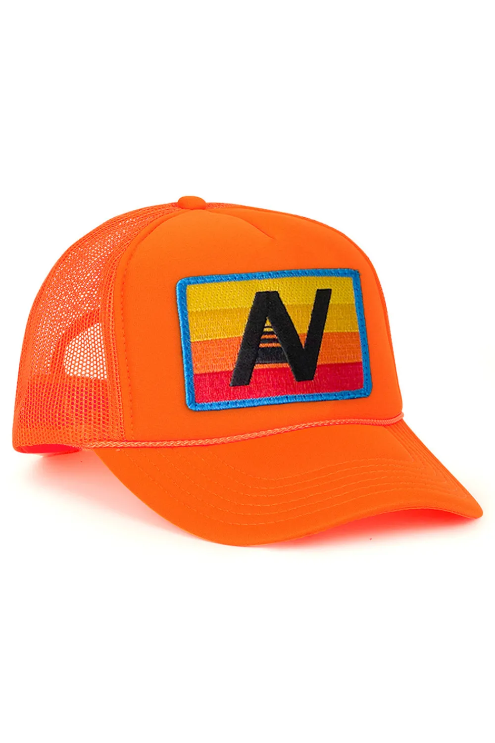 Trucker Hats | Trucker Hats | Aviator Nation LOGO RAINBOW VINTAGE TRUCKER HAT theperfectpairing!Allofourproductsgothroughanintensebreaking-downprocessthatgivesthemavintagefeelyou'lllovebecauseit'sbrokeninfromdayoneofwearingit.Allofourhatsareadjustable!