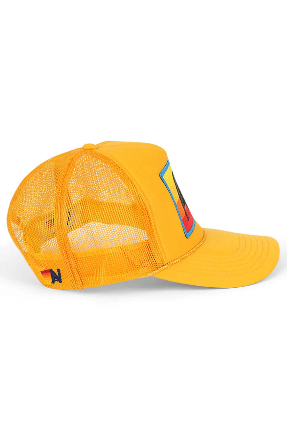 Trucker Hats | Trucker Hats | Aviator Nation LOGO RAINBOW VINTAGE TRUCKER HAT theperfectpairing!Allofourproductsgothroughanintensebreaking-downprocessthatgivesthemavintagefeelyou'lllovebecauseit'sbrokeninfromdayoneofwearingit.Allofourhatsareadjustable!