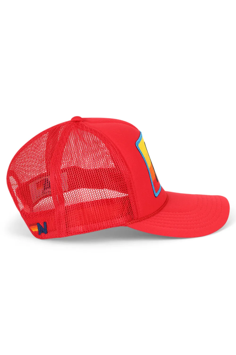 Trucker Hats | Trucker Hats | Aviator Nation LOGO RAINBOW VINTAGE TRUCKER HAT theperfectpairing!Allofourproductsgothroughanintensebreaking-downprocessthatgivesthemavintagefeelyou'lllovebecauseit'sbrokeninfromdayoneofwearingit.Allofourhatsareadjustable!