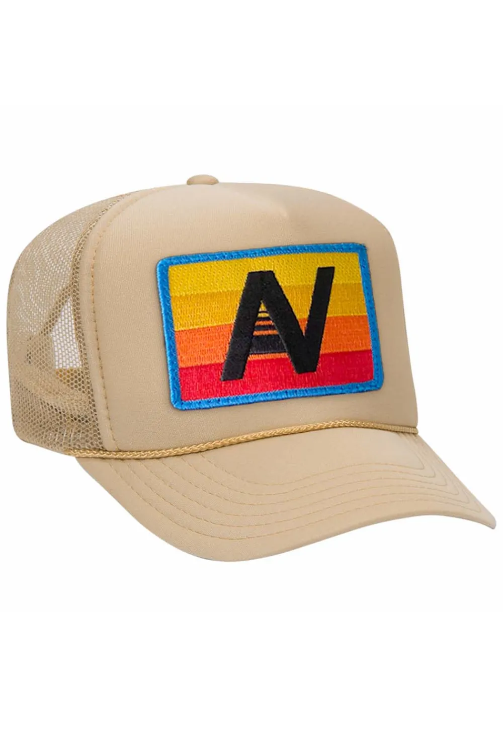 Trucker Hats | Trucker Hats | Aviator Nation LOGO RAINBOW VINTAGE TRUCKER HAT theperfectpairing!Allofourproductsgothroughanintensebreaking-downprocessthatgivesthemavintagefeelyou'lllovebecauseit'sbrokeninfromdayoneofwearingit.Allofourhatsareadjustable!