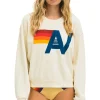 Sweatshirts | Sweatshirts | Aviator Nation LOGO RELAXED CREW SWEATSHIRT - VINTAGE WHITE VINTAGEWHITE