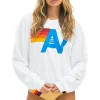 Sweatshirts | Sweatshirts | Aviator Nation LOGO RELAXED CREW SWEATSHIRT - WHITE