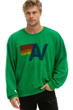 Sweatshirts | Sweatshirts | Aviator Nation LOGO RELAXED CREW SWEATSHIRT - KELLY GREEN KELLYGREEN