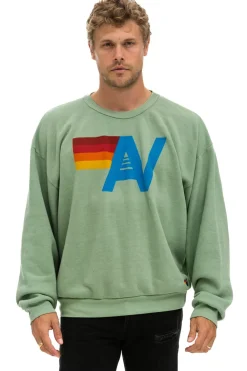 Sweatshirts | Sweatshirts | Aviator Nation LOGO RELAXED CREW SWEATSHIRT - SAGE