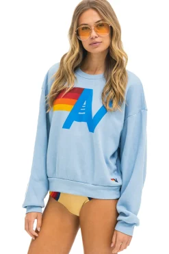 Sweatshirts | Sweatshirts | Aviator Nation LOGO RELAXED CREW SWEATSHIRT - ICE