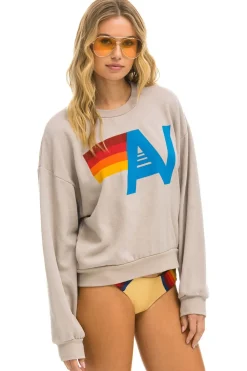 Sweatshirts | Sweatshirts | Aviator Nation LOGO RELAXED CREW SWEATSHIRT - SAND