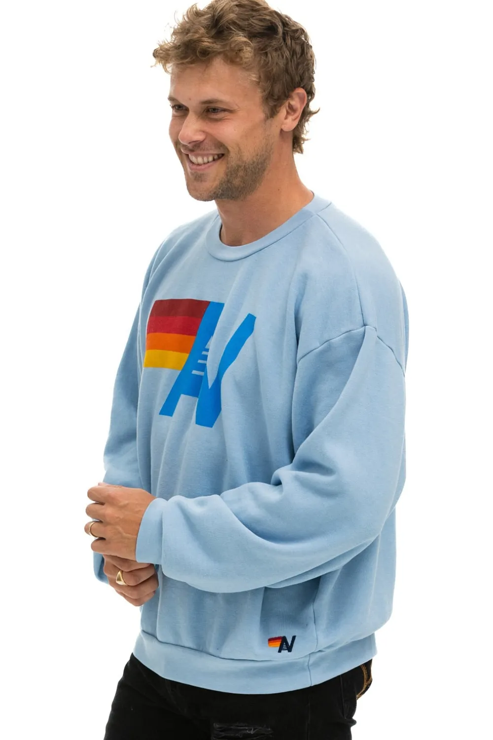 Sweatshirts | Sweatshirts | Aviator Nation LOGO RELAXED CREW SWEATSHIRT - ICE