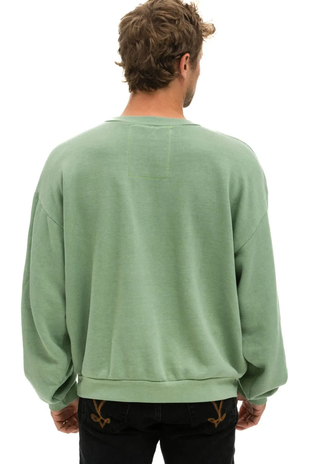 Sweatshirts | Sweatshirts | Aviator Nation LOGO RELAXED CREW SWEATSHIRT - SAGE