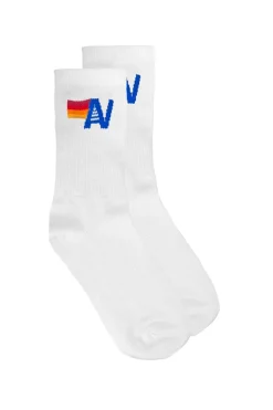 Socks | Socks | Aviator Nation LOGO SOCK - WHITE